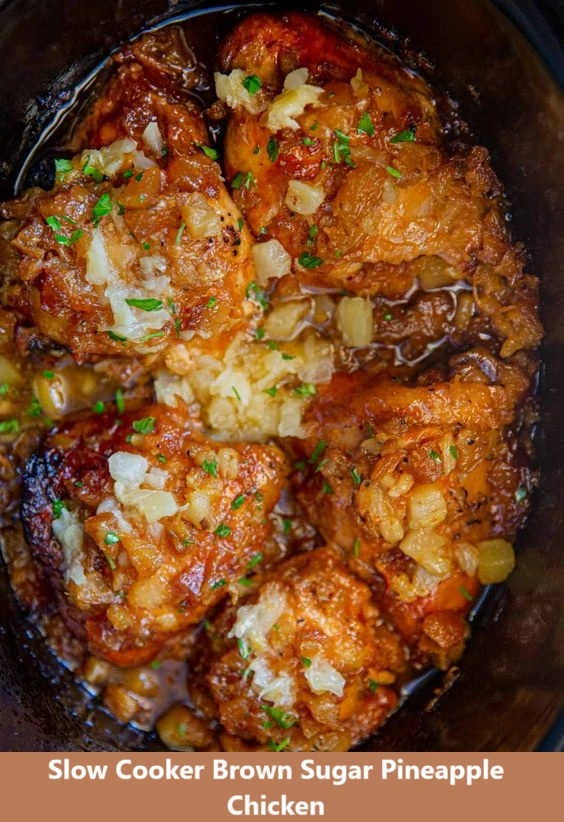 Slow Cooker Brown Sugar Pineapple Chicken