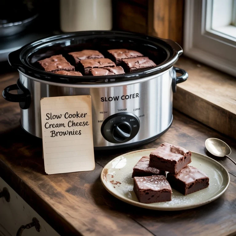 Cream Cheese Brownies in a Slow Cooker