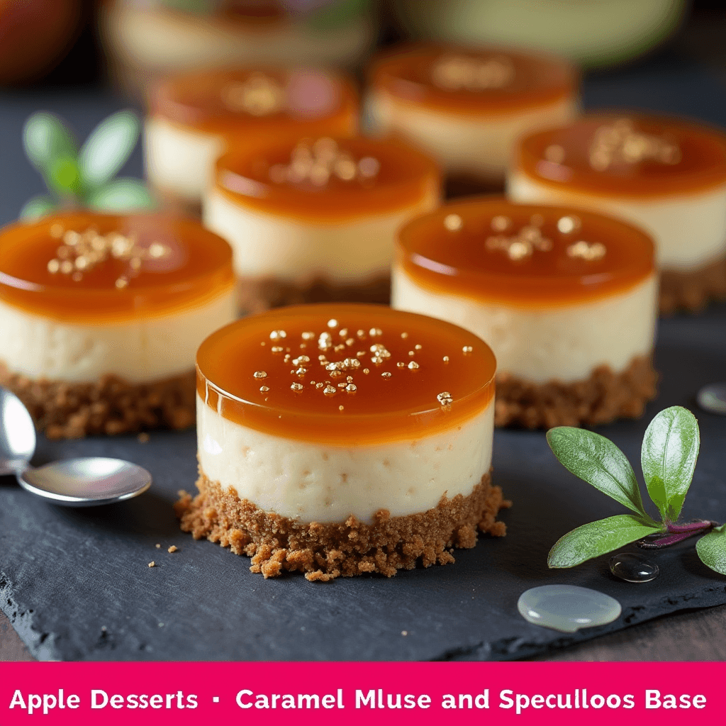 Apple Caramel Mousse Cake