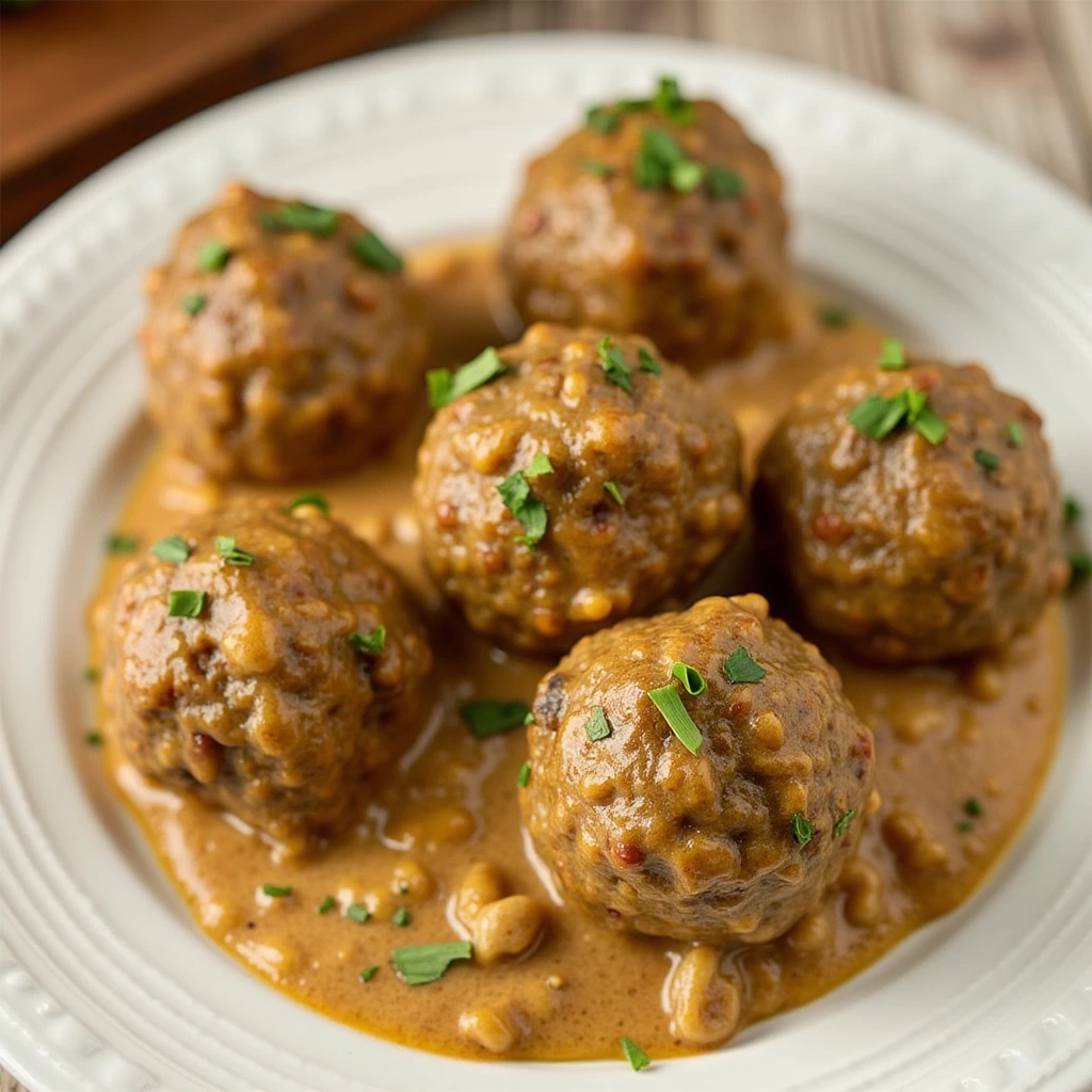 Baked Meatballs in Creamy