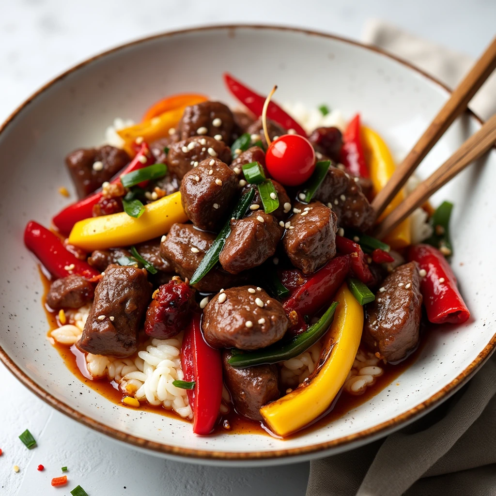 Beef Stir Fry In A Asian Sauce