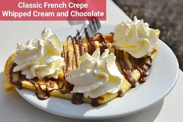 Crepe Whipped Cream and Chocolate