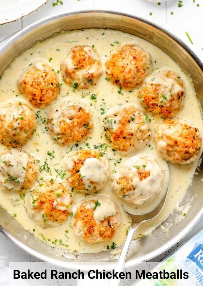 Baked Ranch Chicken Meatballs