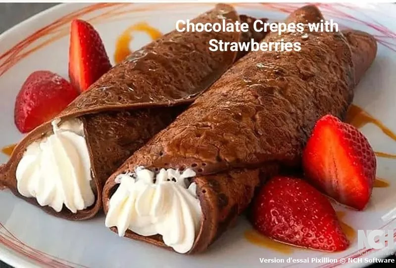 Chocolate Crepes with Strawberries Recipe