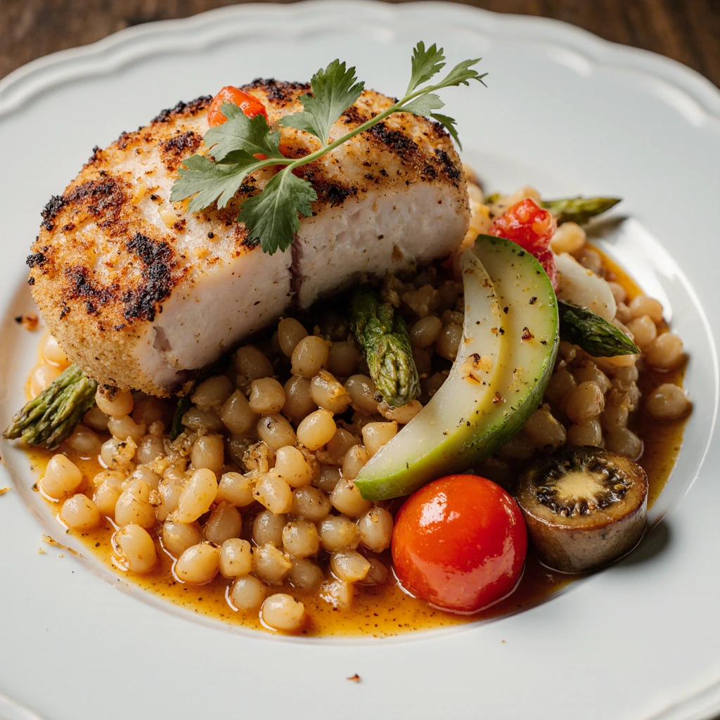 Halibut with Coconut Curry and Cherry Tomato