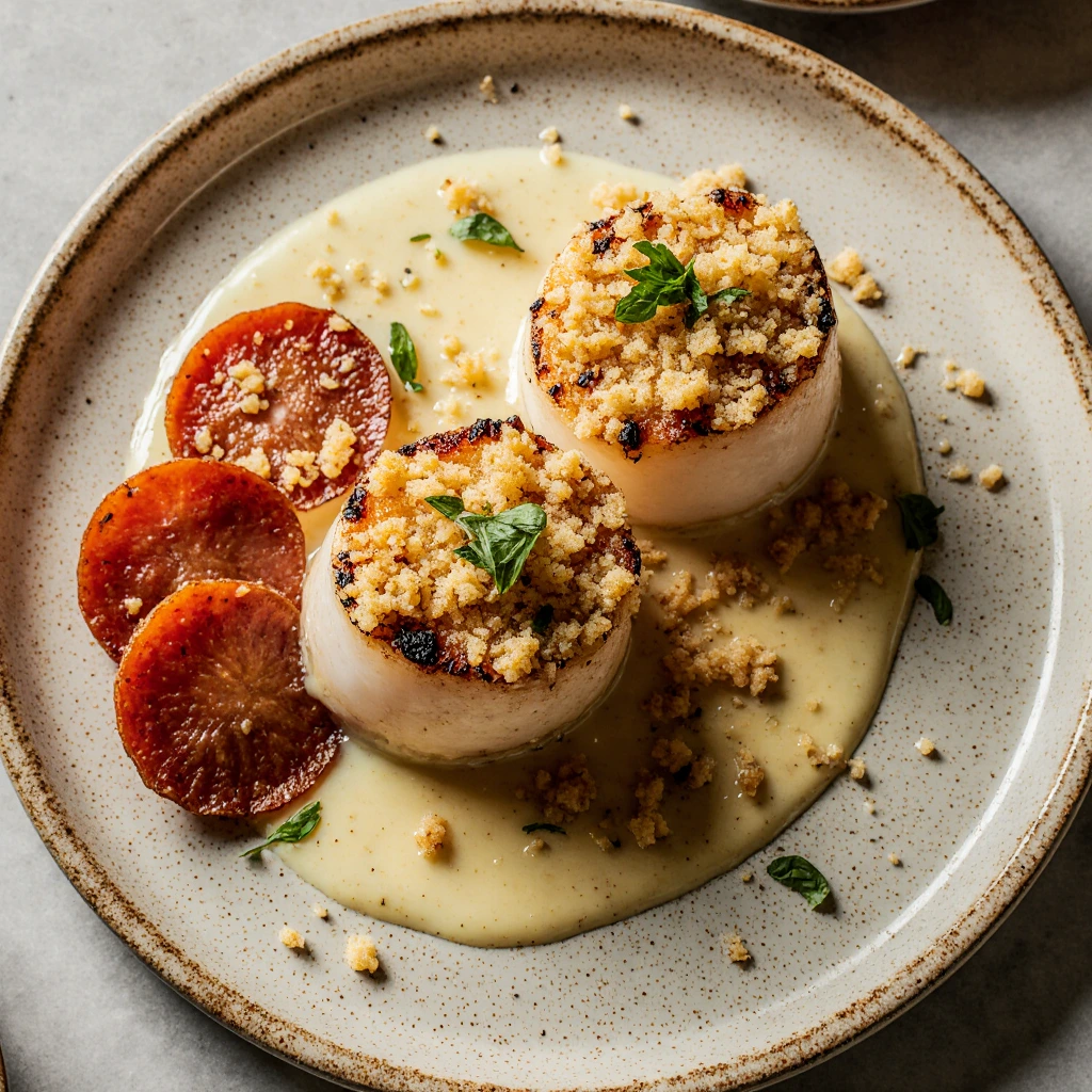 Panko-Topped Scallops