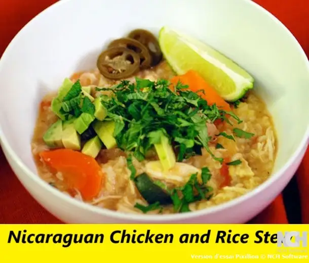 Nicaraguan chicken stew and rice