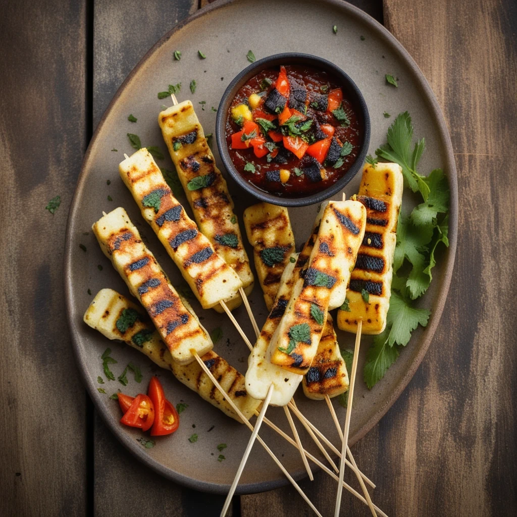 Grilled Queijo Coalho Skewers