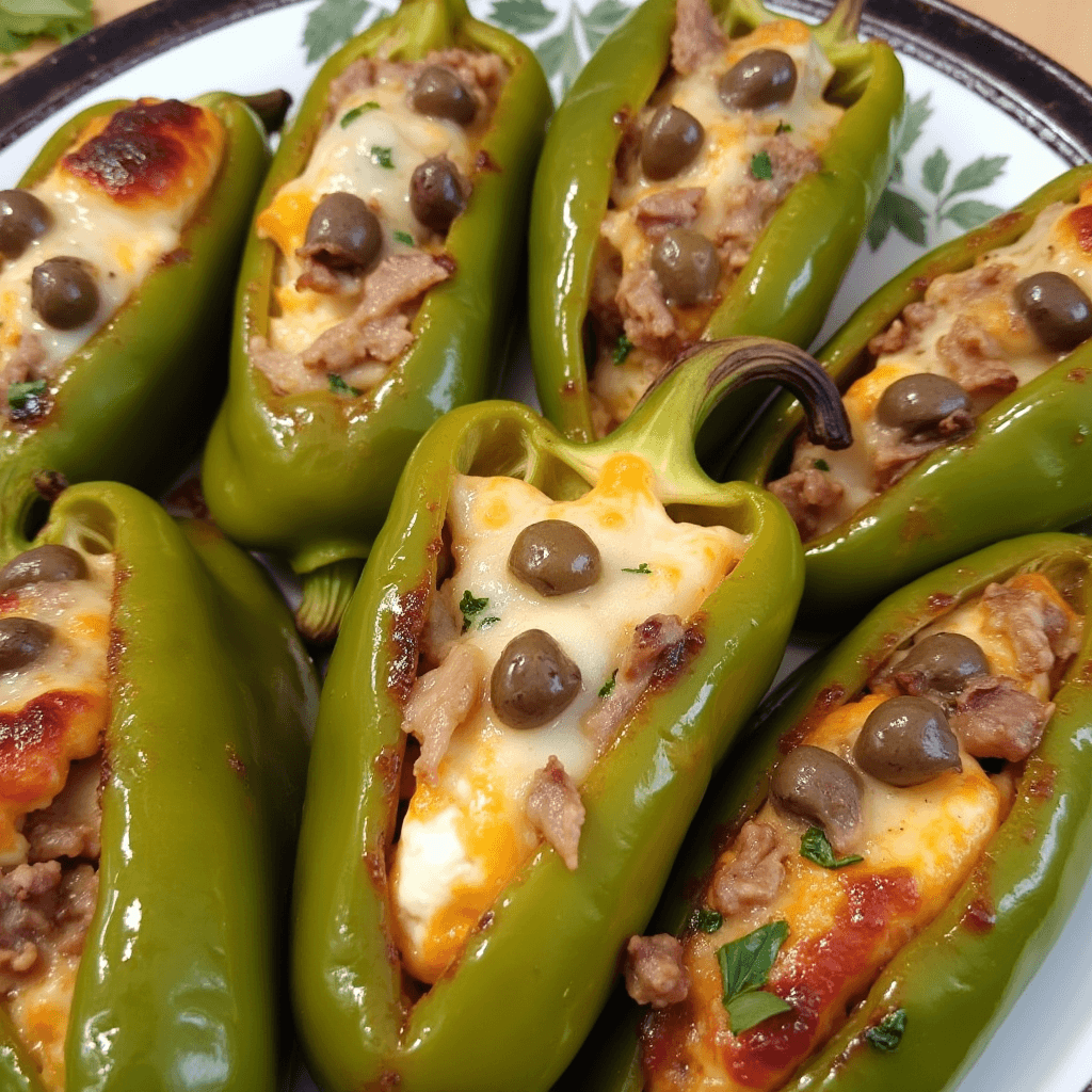 Sausage and Spinach Stuffed Peppers