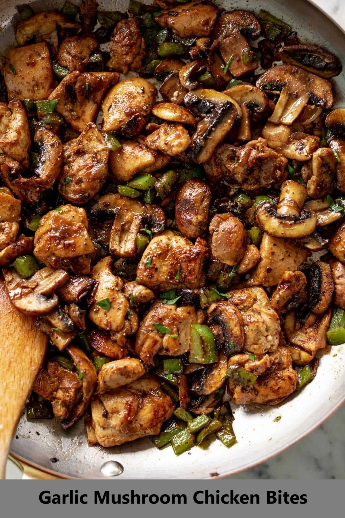 Garlic Mushroom Chicken Bites