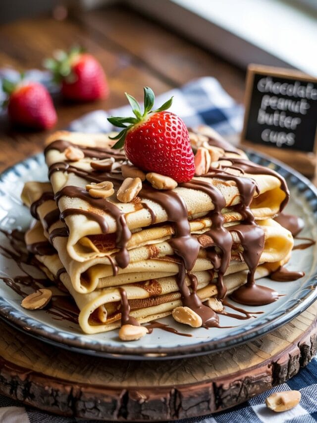 How to Make Chocolate Peanut Butter Cup Crepes at Home (Better Than a Bakery)