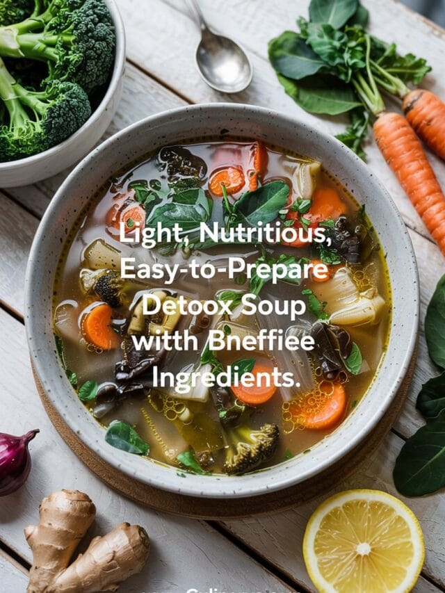 Light, nutritious, easy-to-make detox soup that’s packed with beneficial ingredients.