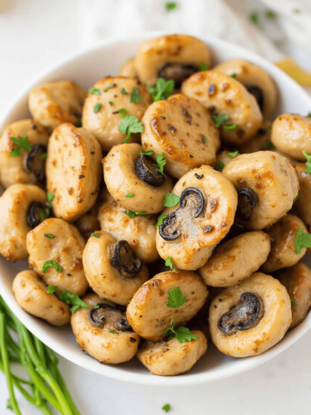Garlic Mushroom Chicken Bites